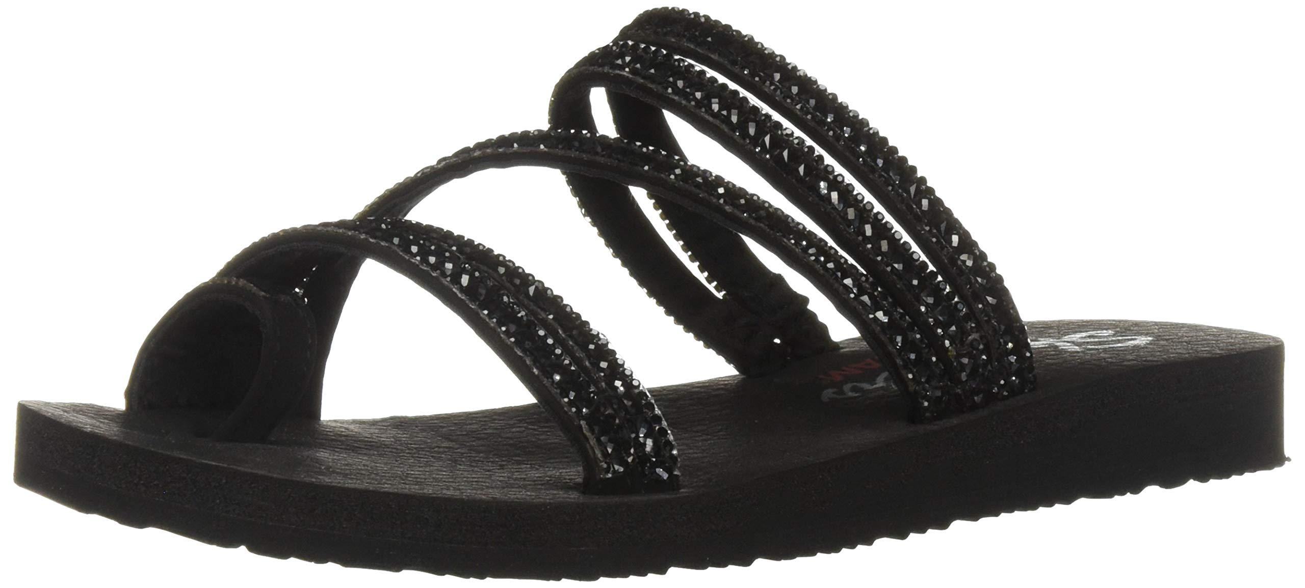 skechers black flip flops