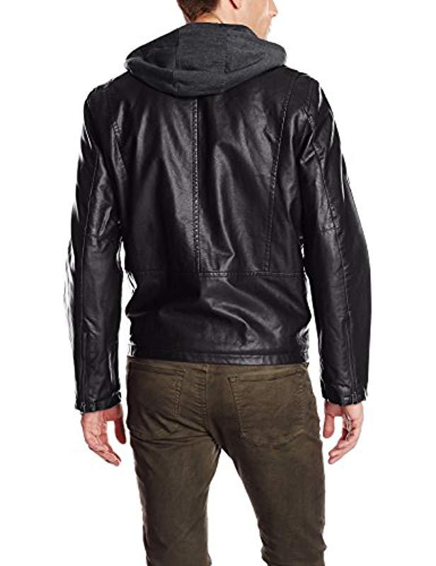 levis leather jacket with hood