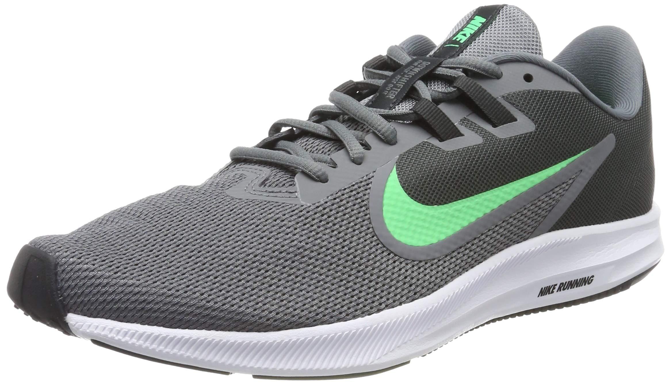 Nike Rubber Downshifter 9 Running Shoe, Cool Grey/electro
