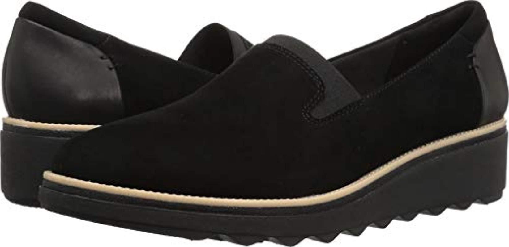 Clarks Suede Sharon Dolly Loafer in Black Suede (Black) - Save 47% - Lyst