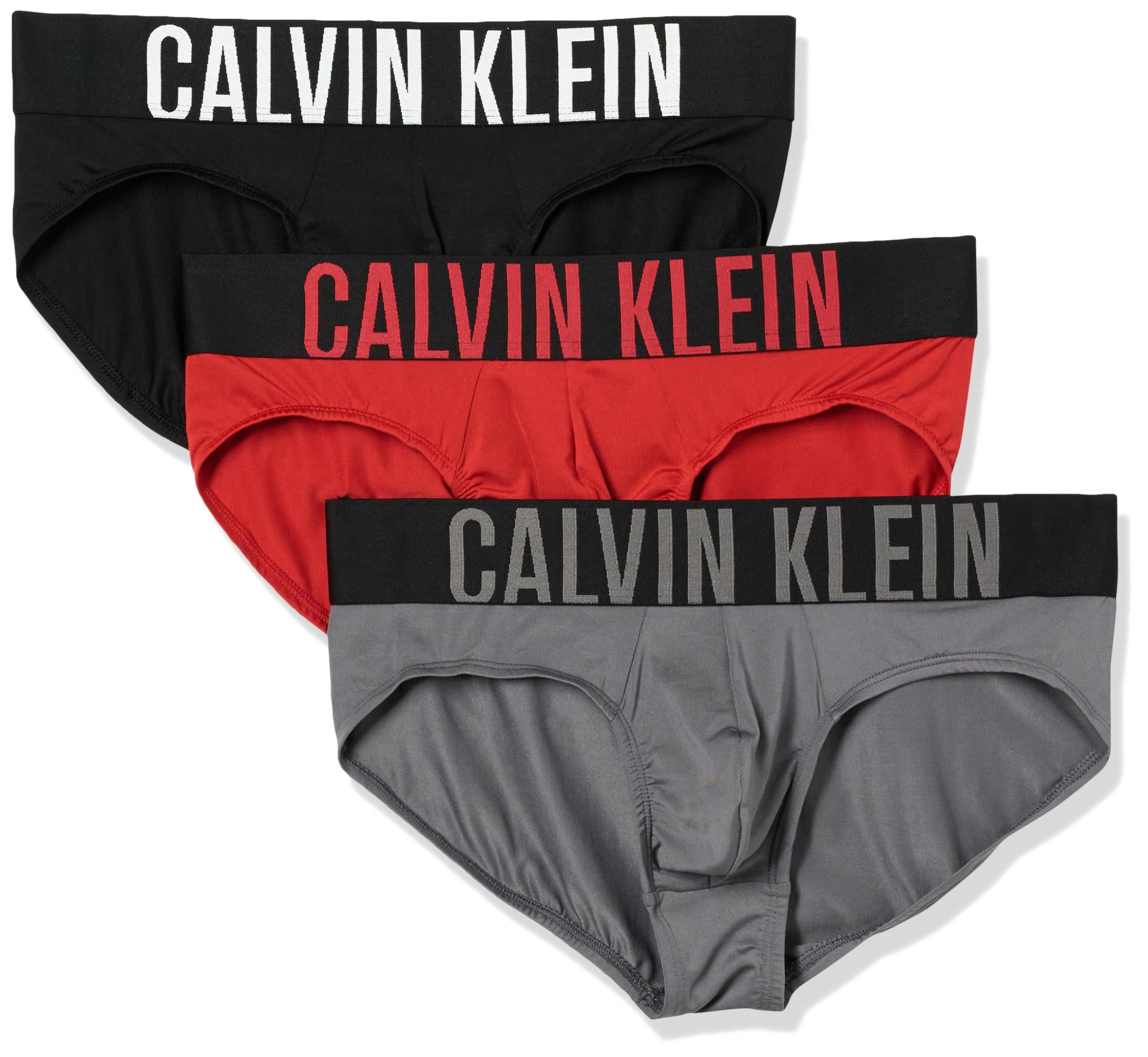 Calvin Klein Intense Power 3-pack Hip Brief in Red for Men