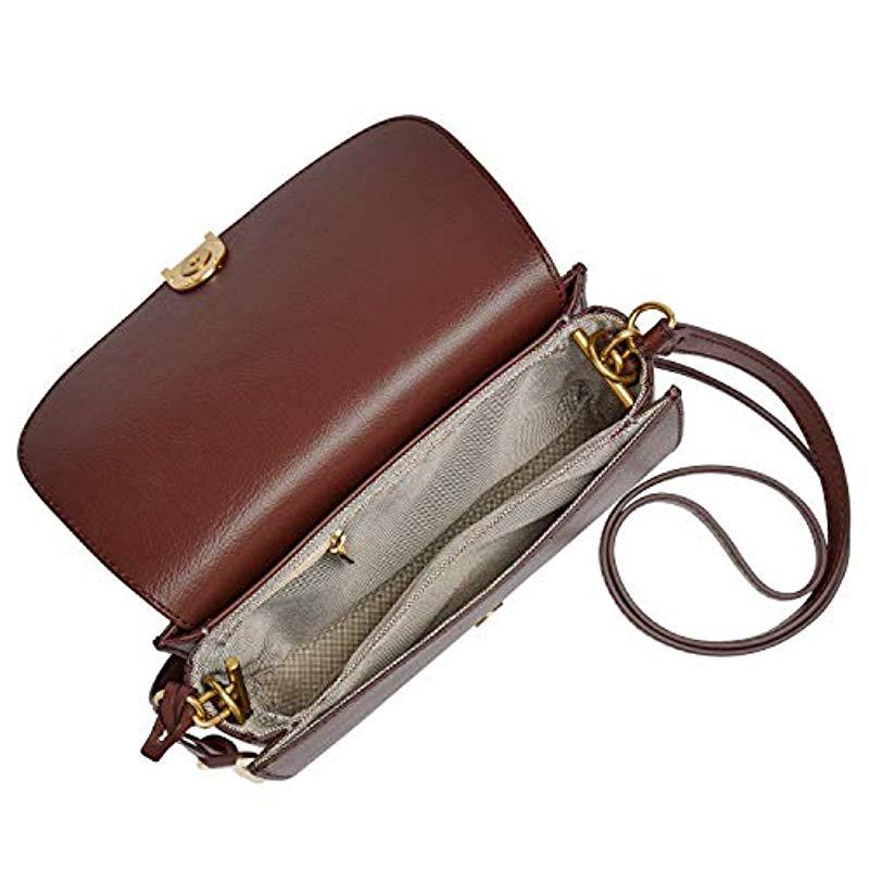 fossil leather cross body bag