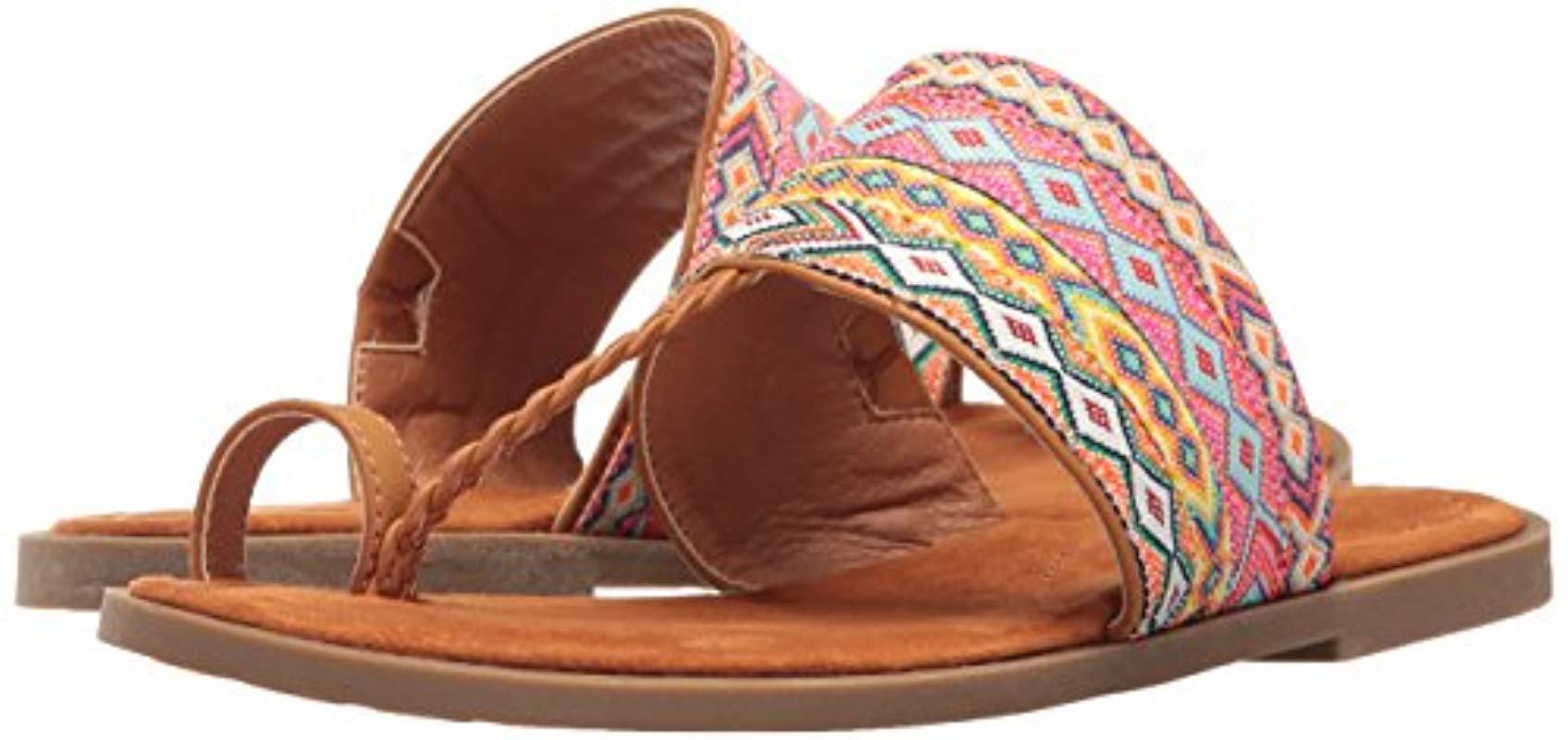 Rocket Dog Synthetic Adela Webster Fabric/smooth Pu Toe Ring Sandal in Brown - Save 31% - Lyst