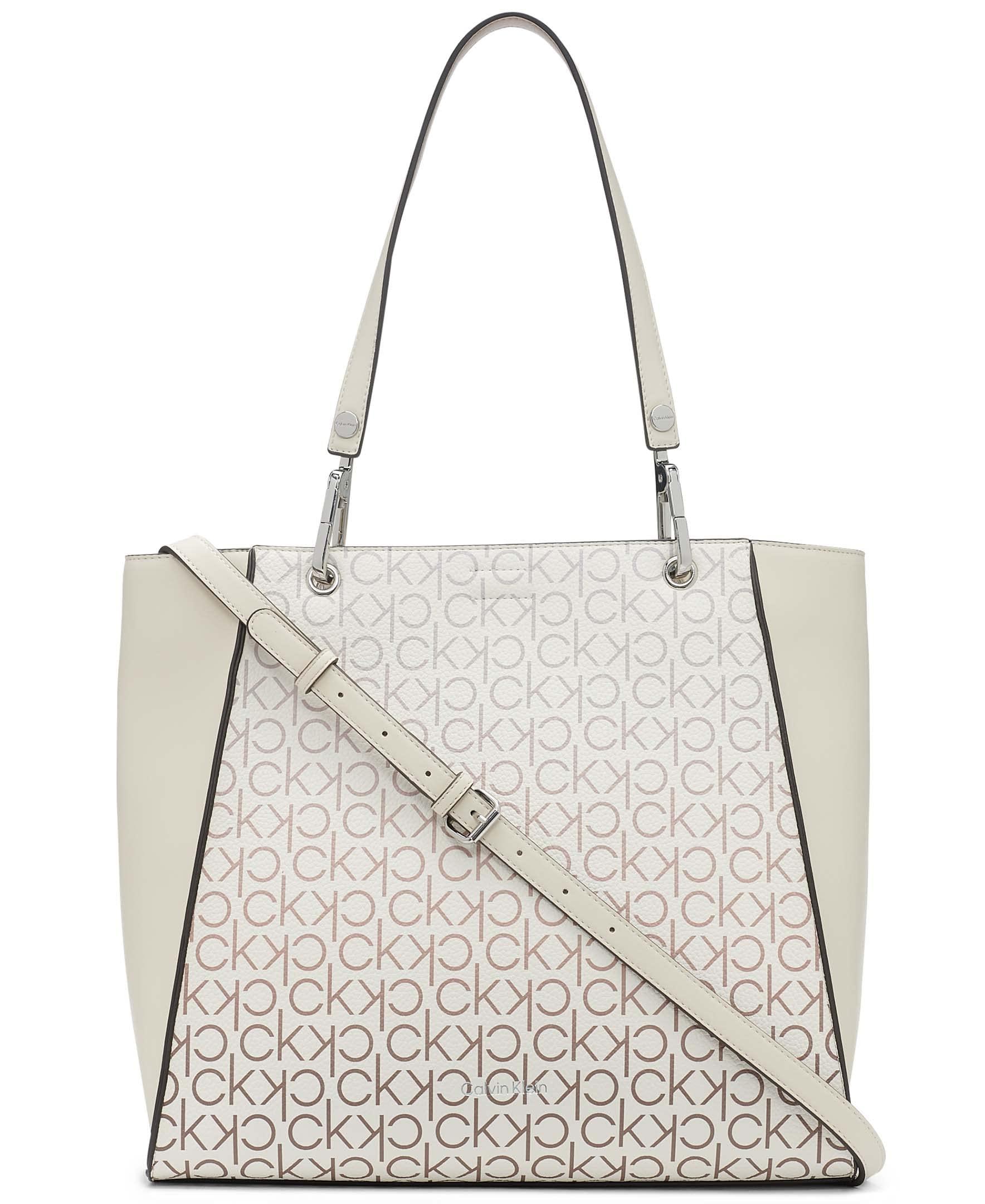 Calvin Klein Reyna North south Tote in Natural Lyst