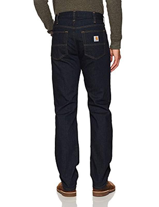 Carhartt Mens Rugged Flex Straight Fit 5-pocket Tapered Jean Work Utility  Pants in Blue for Men | Lyst