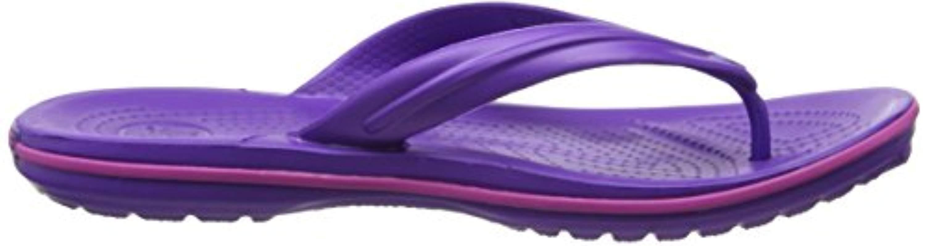 purple crocs flip flops