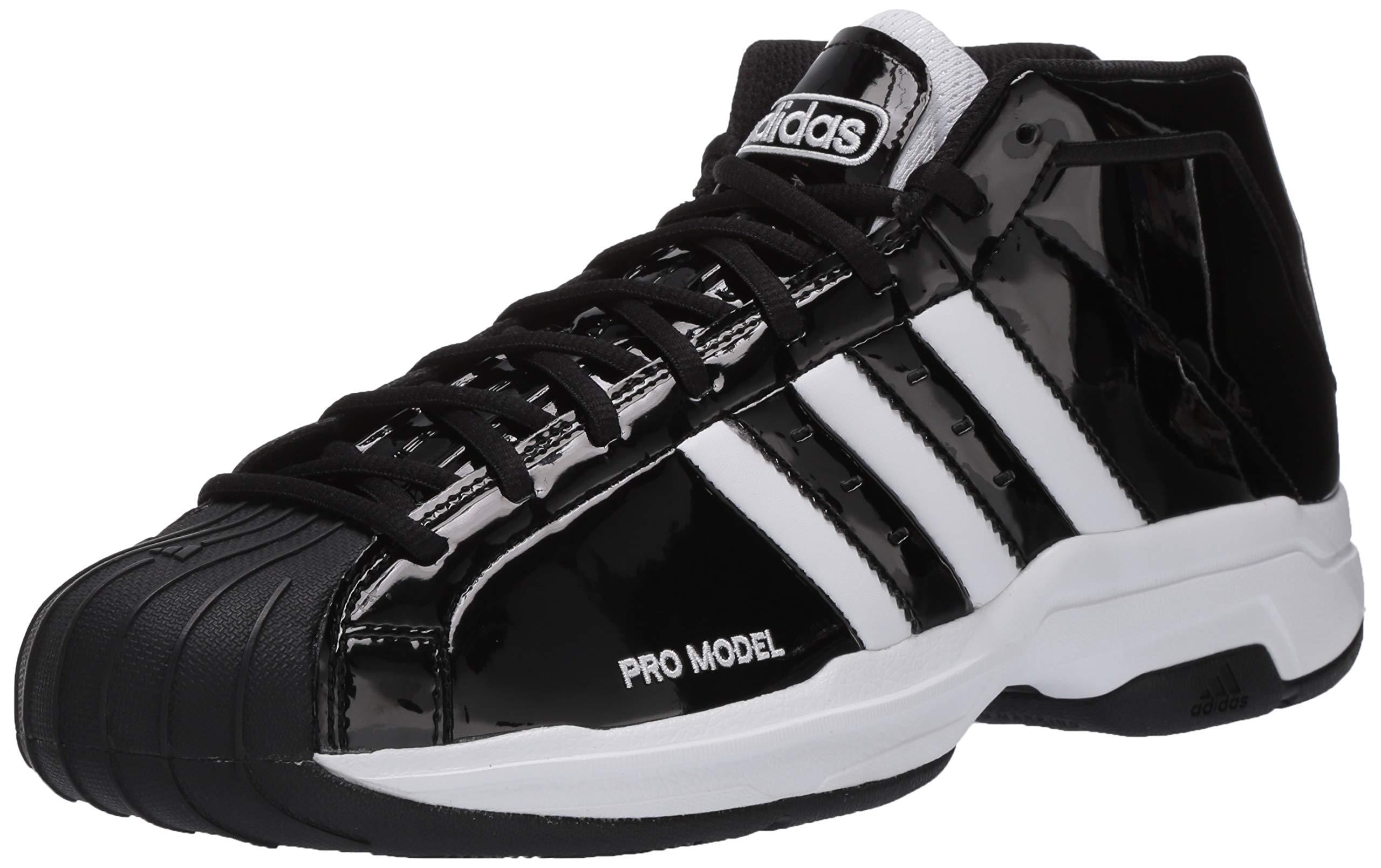 adidas 's Pro Model 2g Basketball Shoe in Black/ White/Black (Black ...