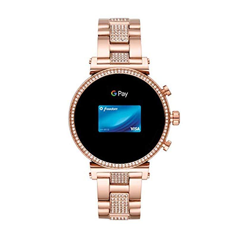 michael kors touch screen watch rose gold
