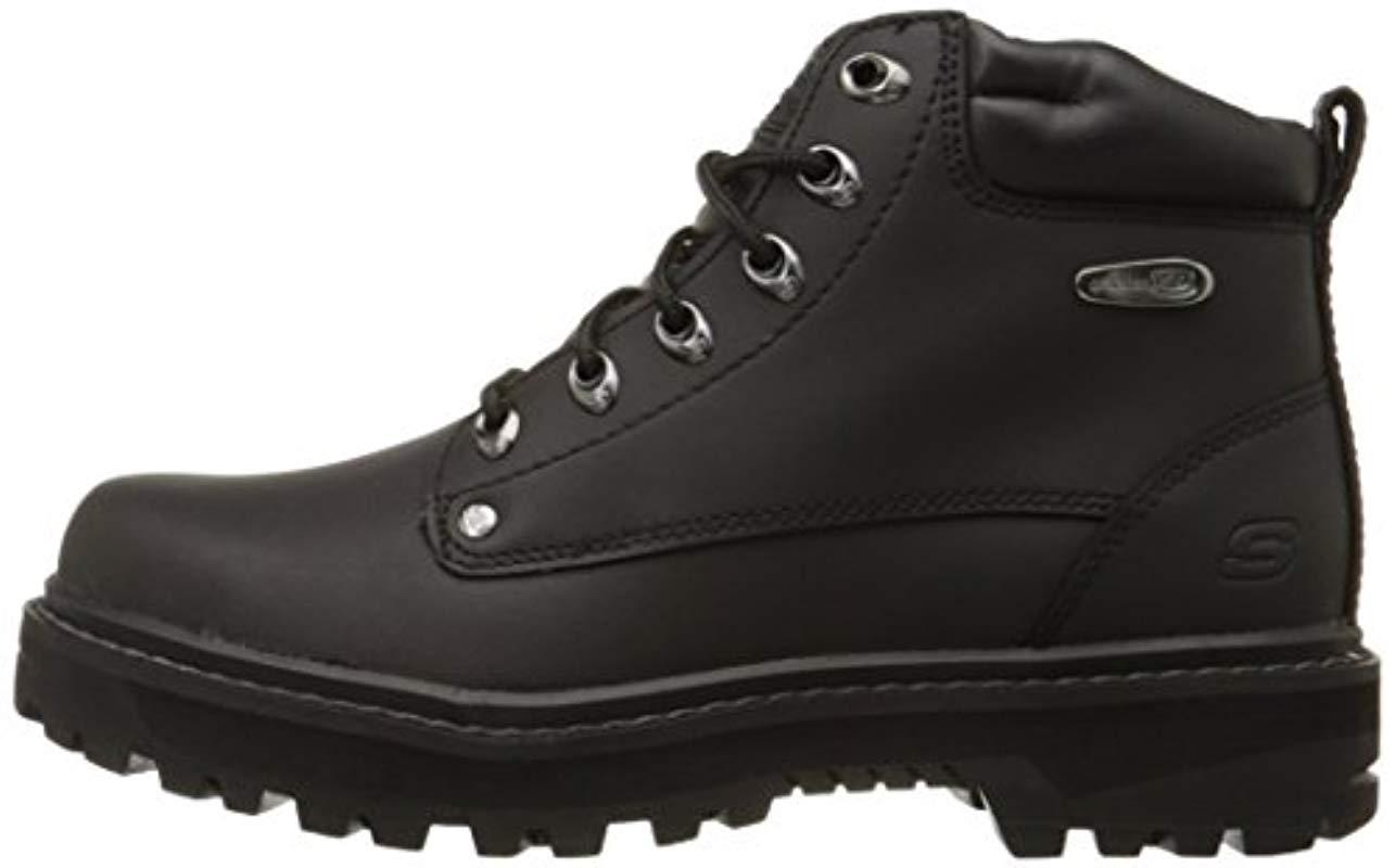 Skechers Leather Pilot Utility Boot in Black for Men - Save 22% - Lyst