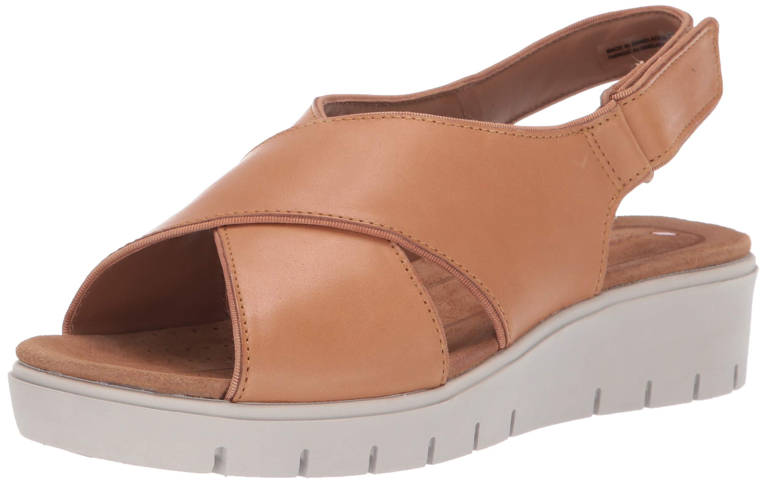 Clarks Leather Un Karely Sun Sandal in Light Tan Leather (Brown) | Lyst