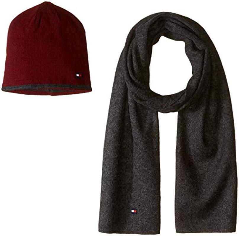 tommy hilfiger hat and scarf