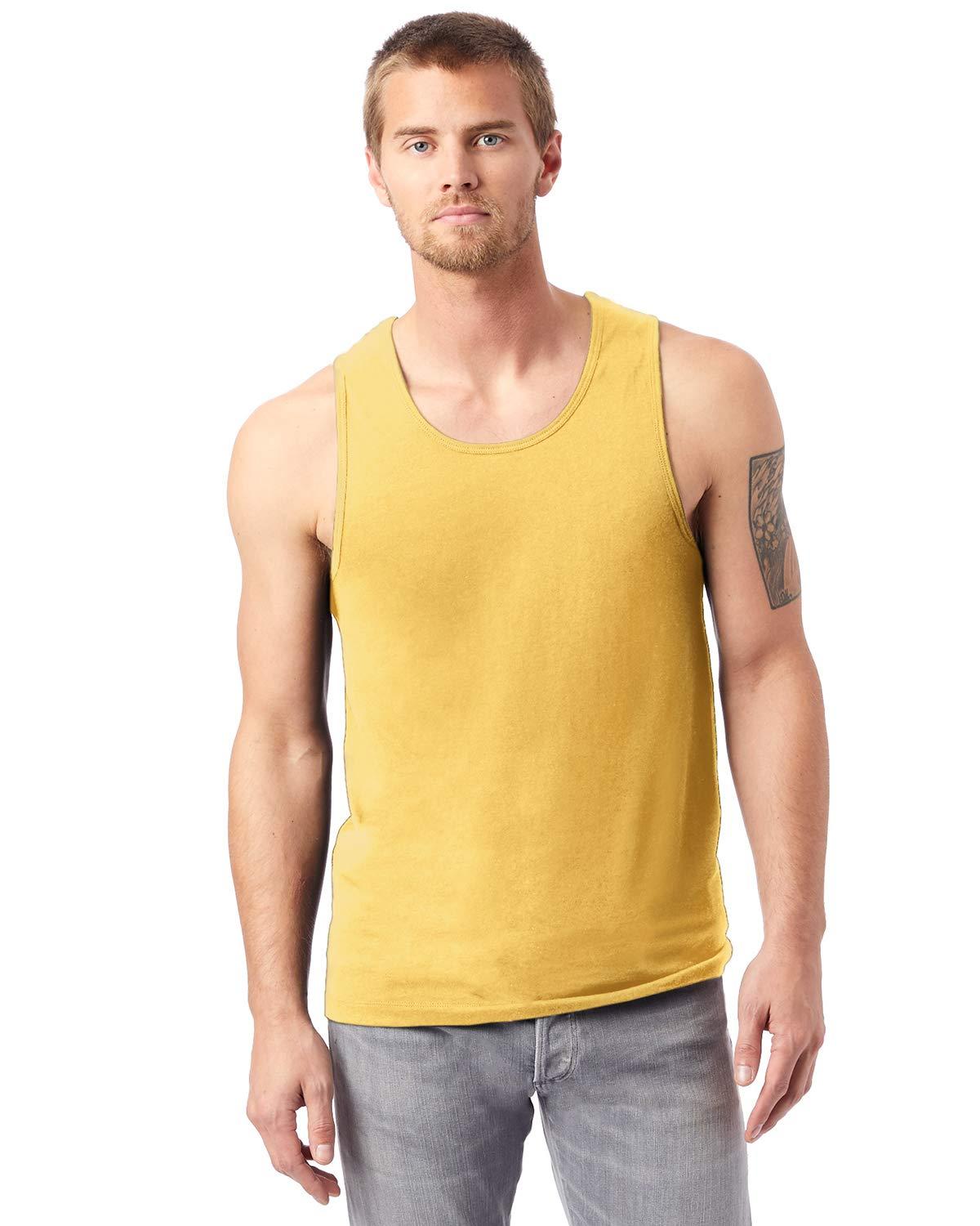 Alternative Apparel Cotton Tank Top in Yellow for Men - Lyst