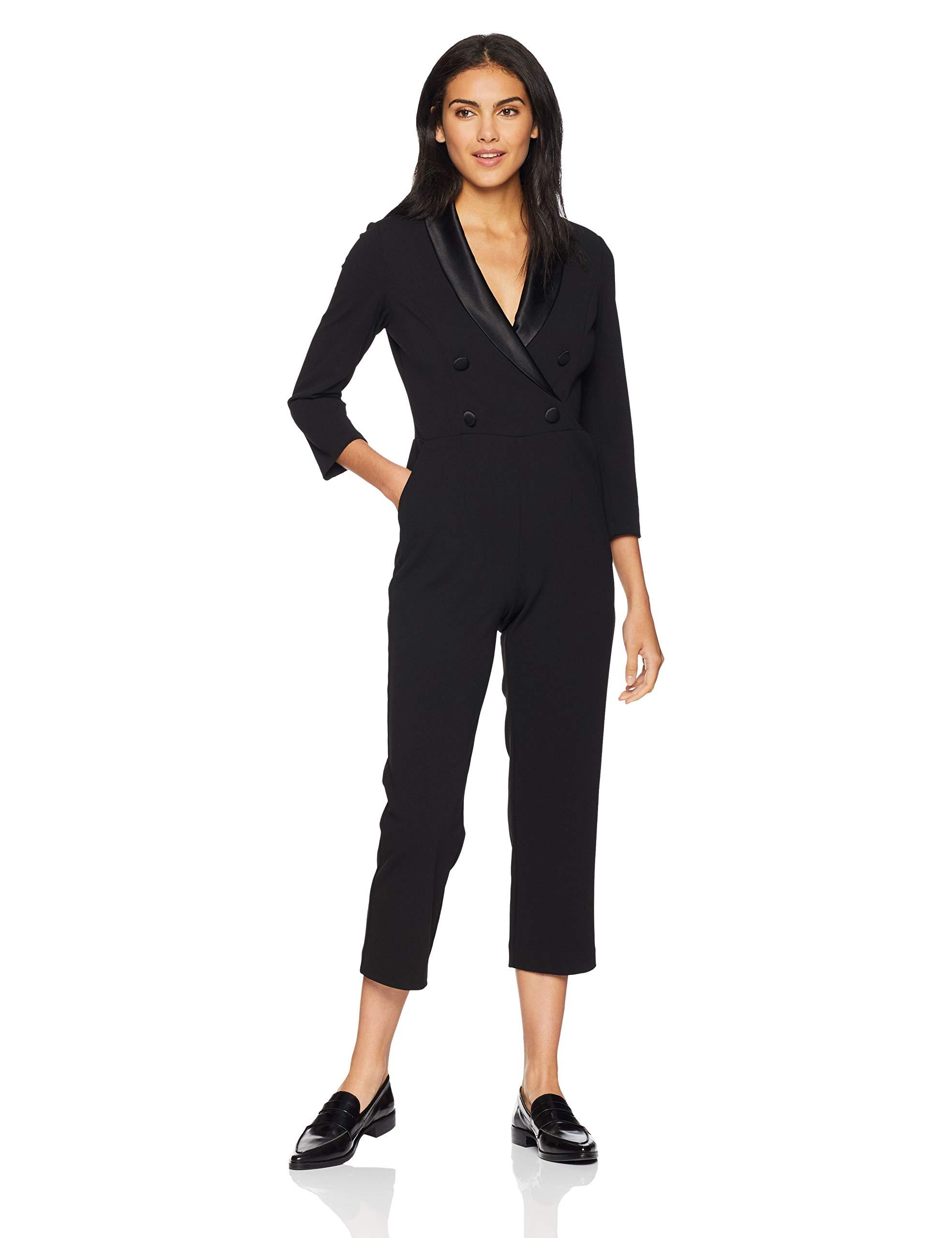donna morgan black jumpsuit