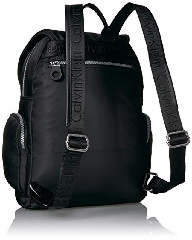 Calvin Klein Synthetic Athliesure Nylon Multipocket Backpack in Black