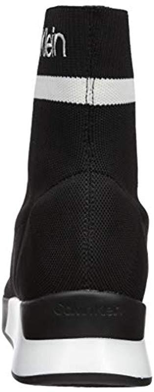 Calvin Klein Quan Stretch Knit Sneakers in Black Lyst