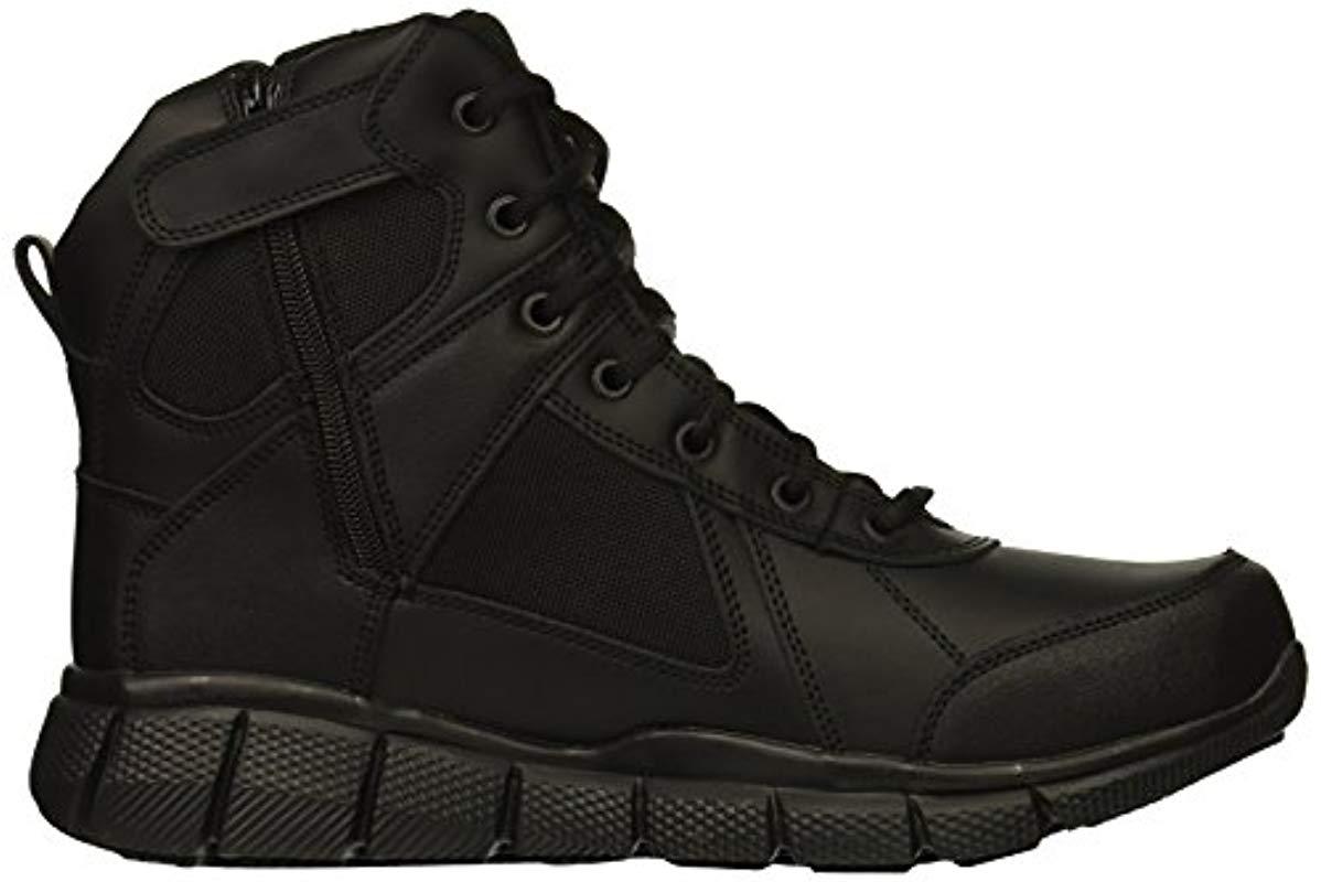 Skechers Telfinsawaga Military And Tactical Boot in Black Leather