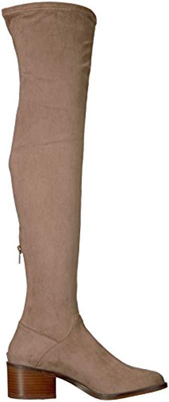 steve madden taupe over the knee boots