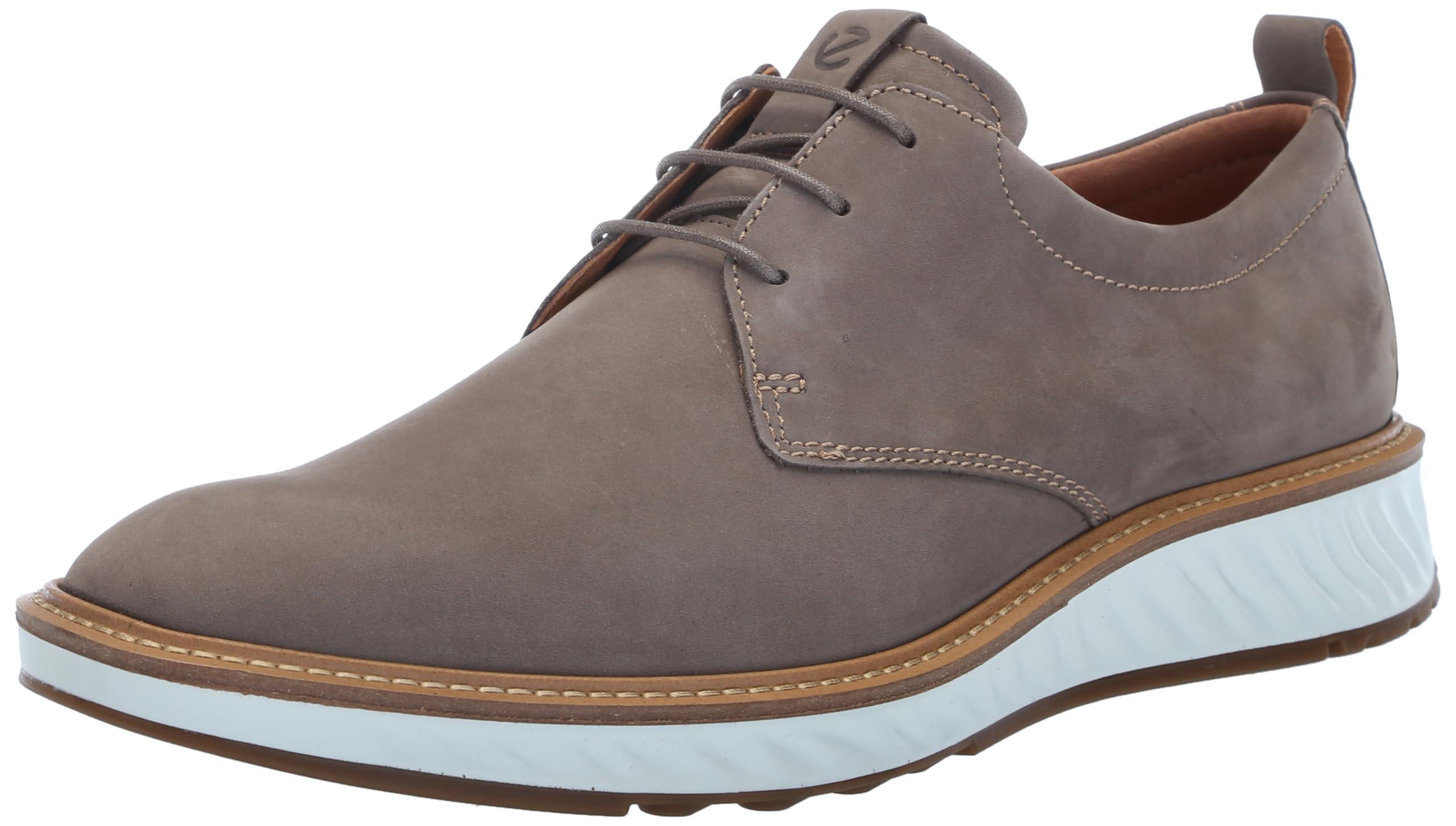 Ecco St. 1 Hybrid Plain Toe Tie Dark Clay Nubuck Lace Up Wing Tip Shoes in Brown for Men Lyst