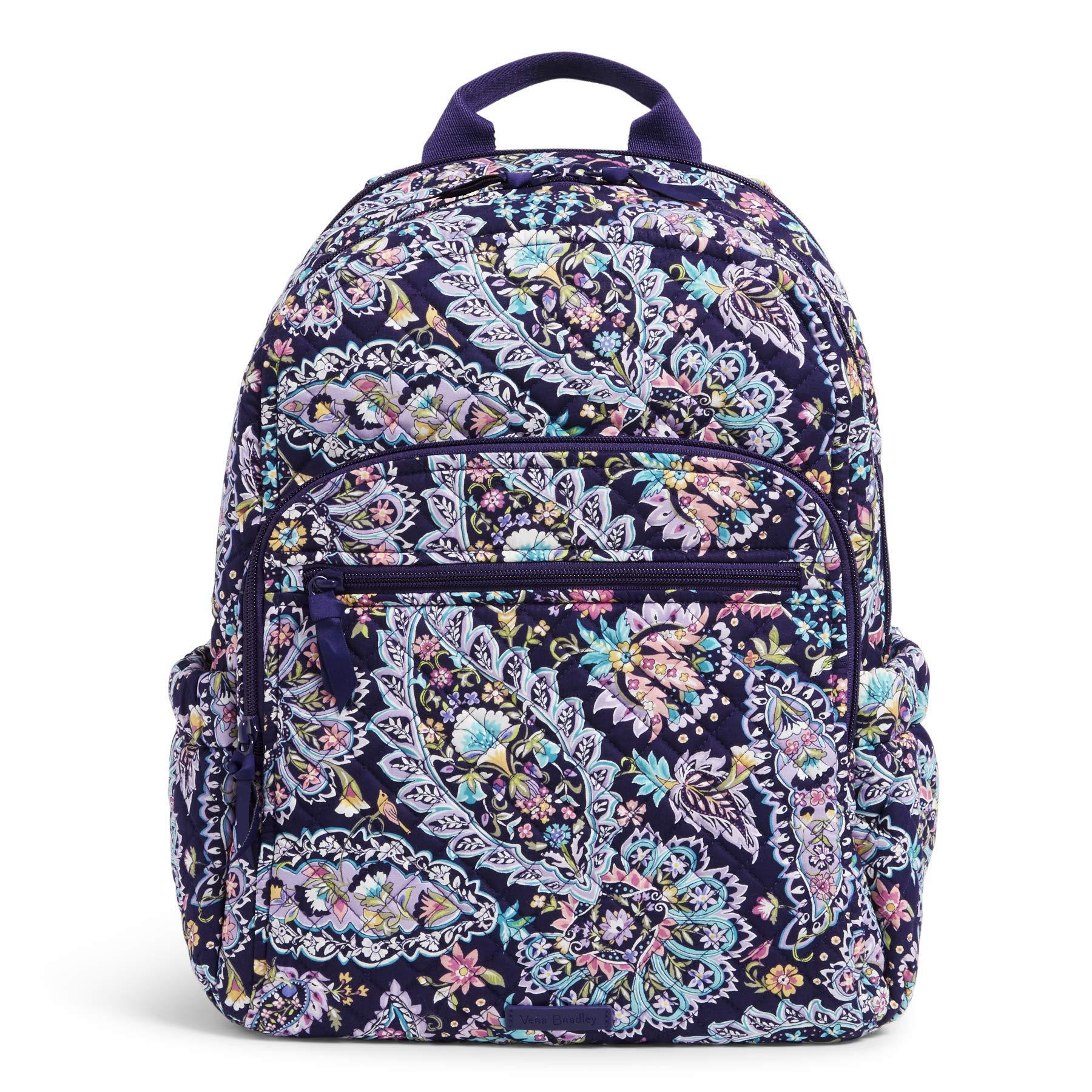 Vera Bradley Signature Cotton Campus Backpack in French Paisley (Blue ...