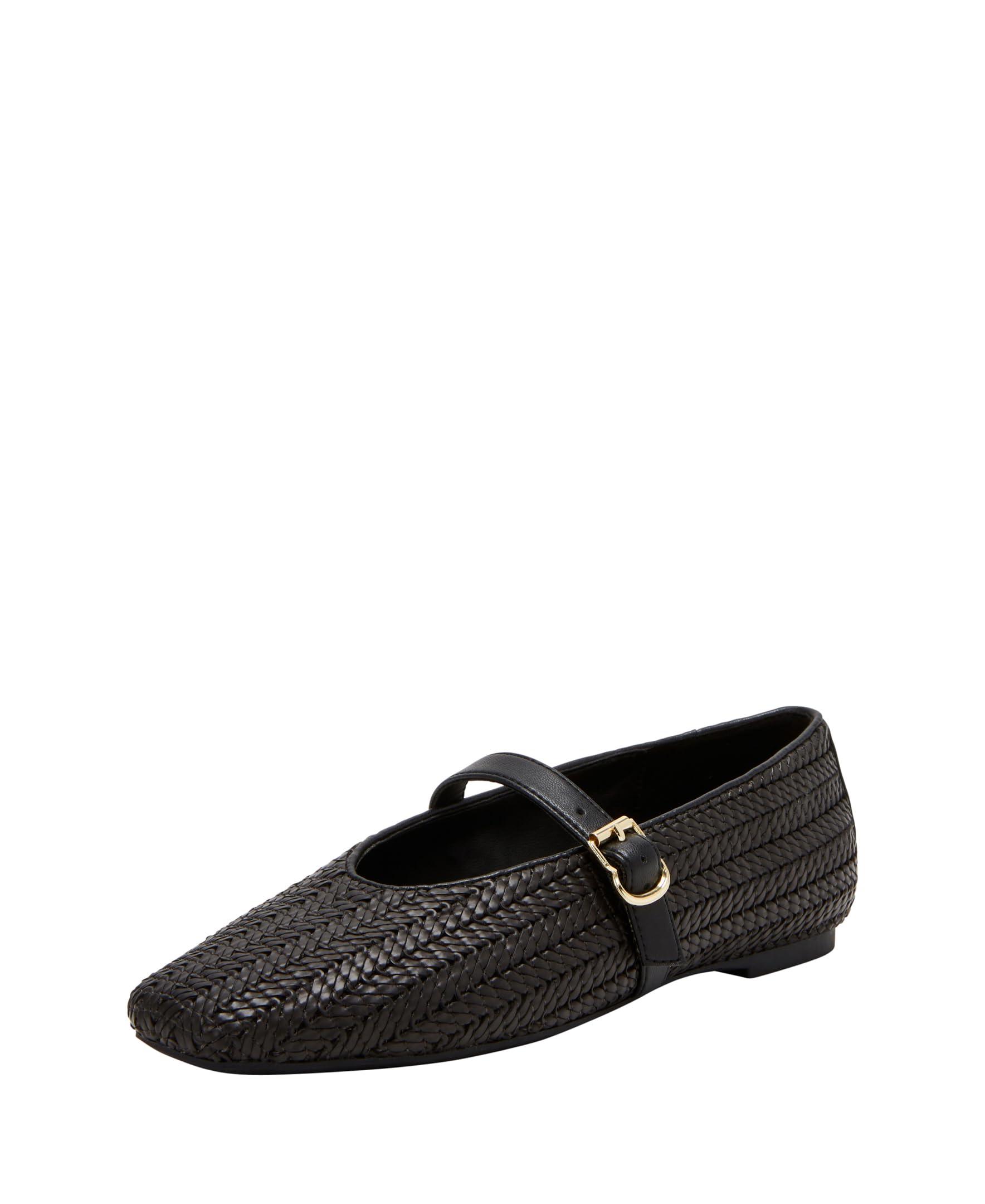 Katy Perry The Evie Mary Jane Woven Flat in Black | Lyst