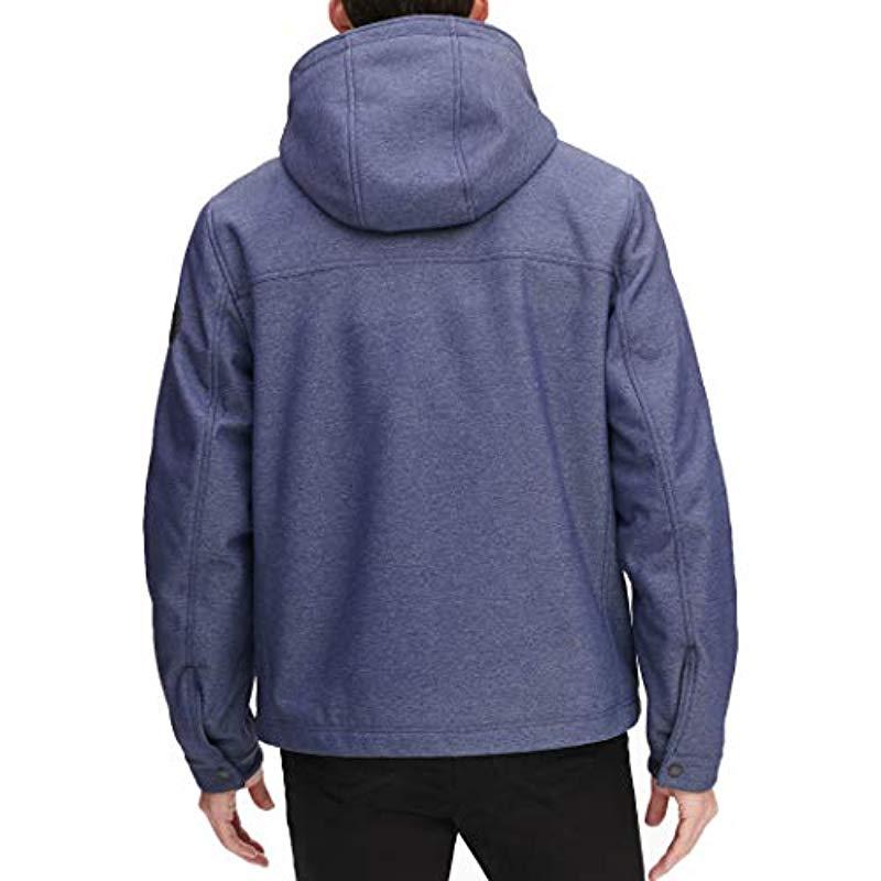 levi's men's soft shell hooded trucker jacket with sherpa fleece lining