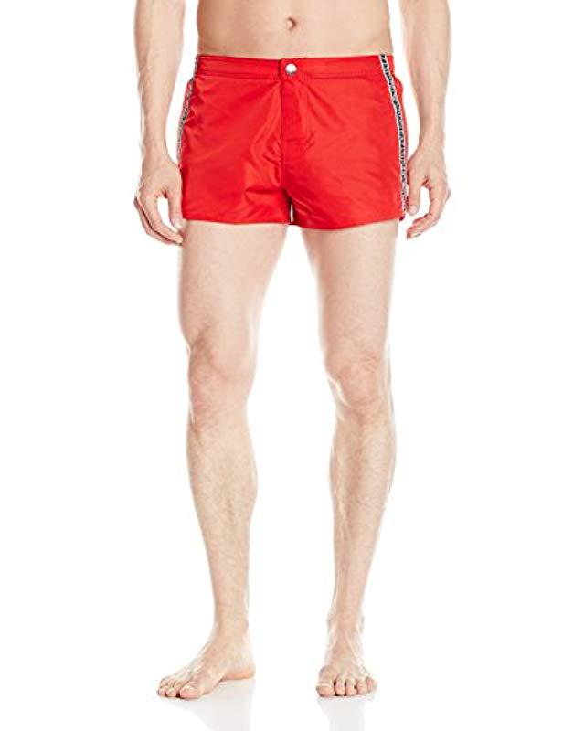 button swim shorts