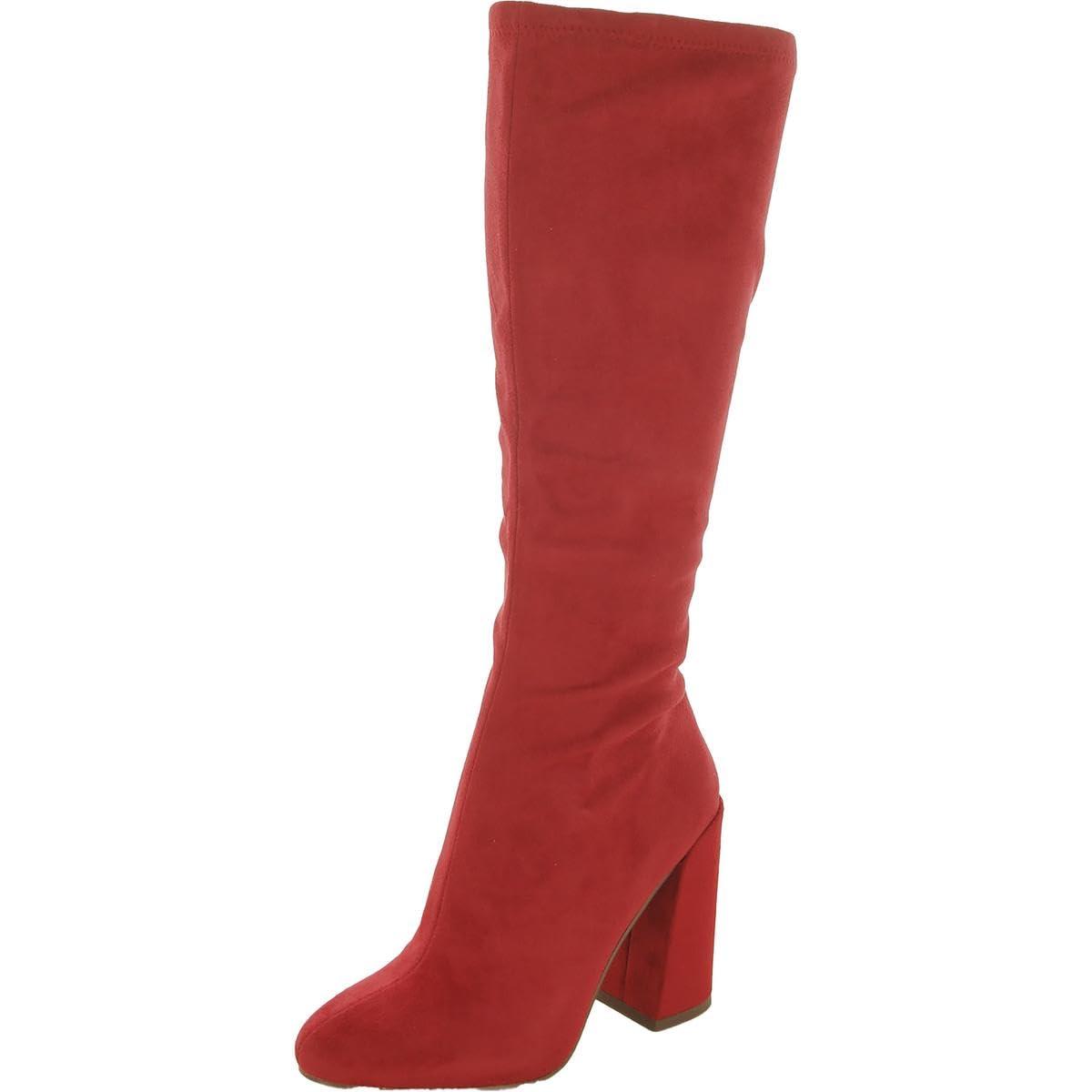 Jessica Simpson S Benni Faux Suede Mid calf Boots Red 6 Medium Lyst