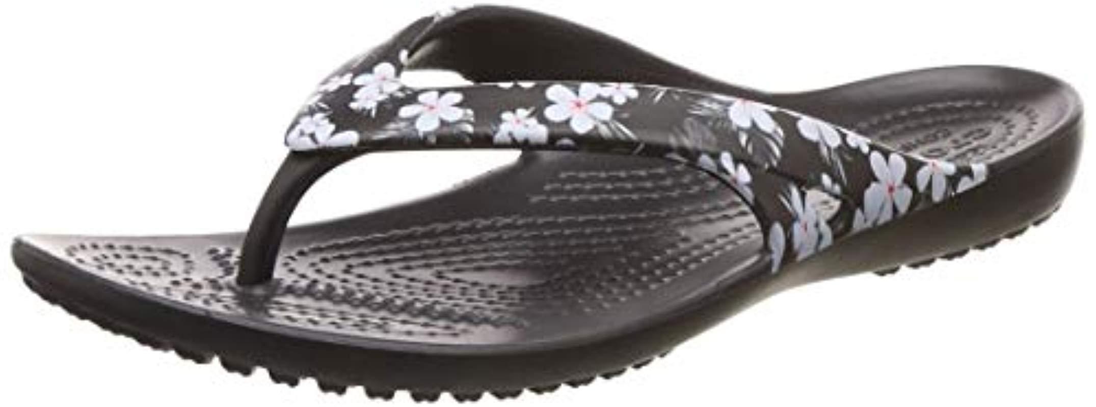crocs floral flip flop