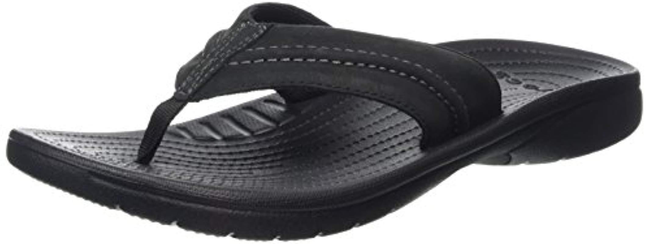 Crocs™ Yukon Mesa Flip Flops in Black for Men | Lyst