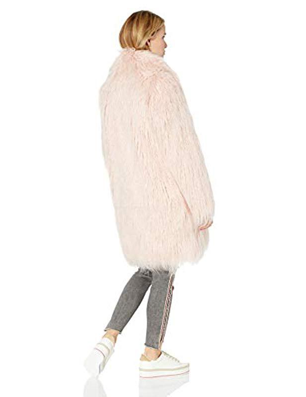guess serenity faux fur coat