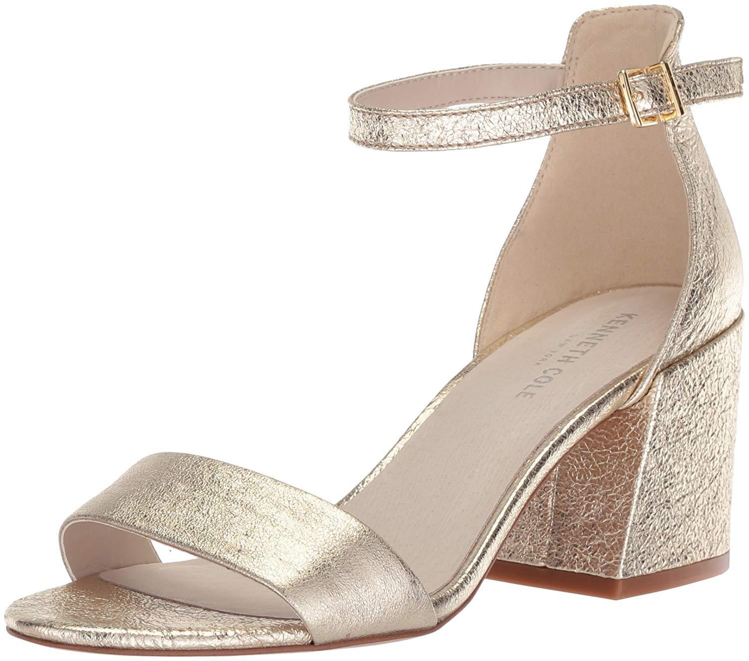 Kenneth Cole Hannon Block Heeled Sandal With Ankle Strap in