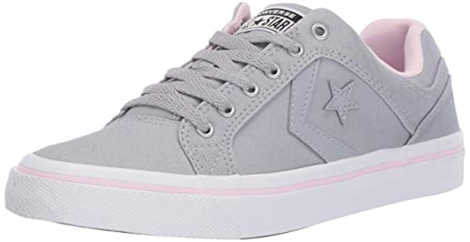 gray and pink converse