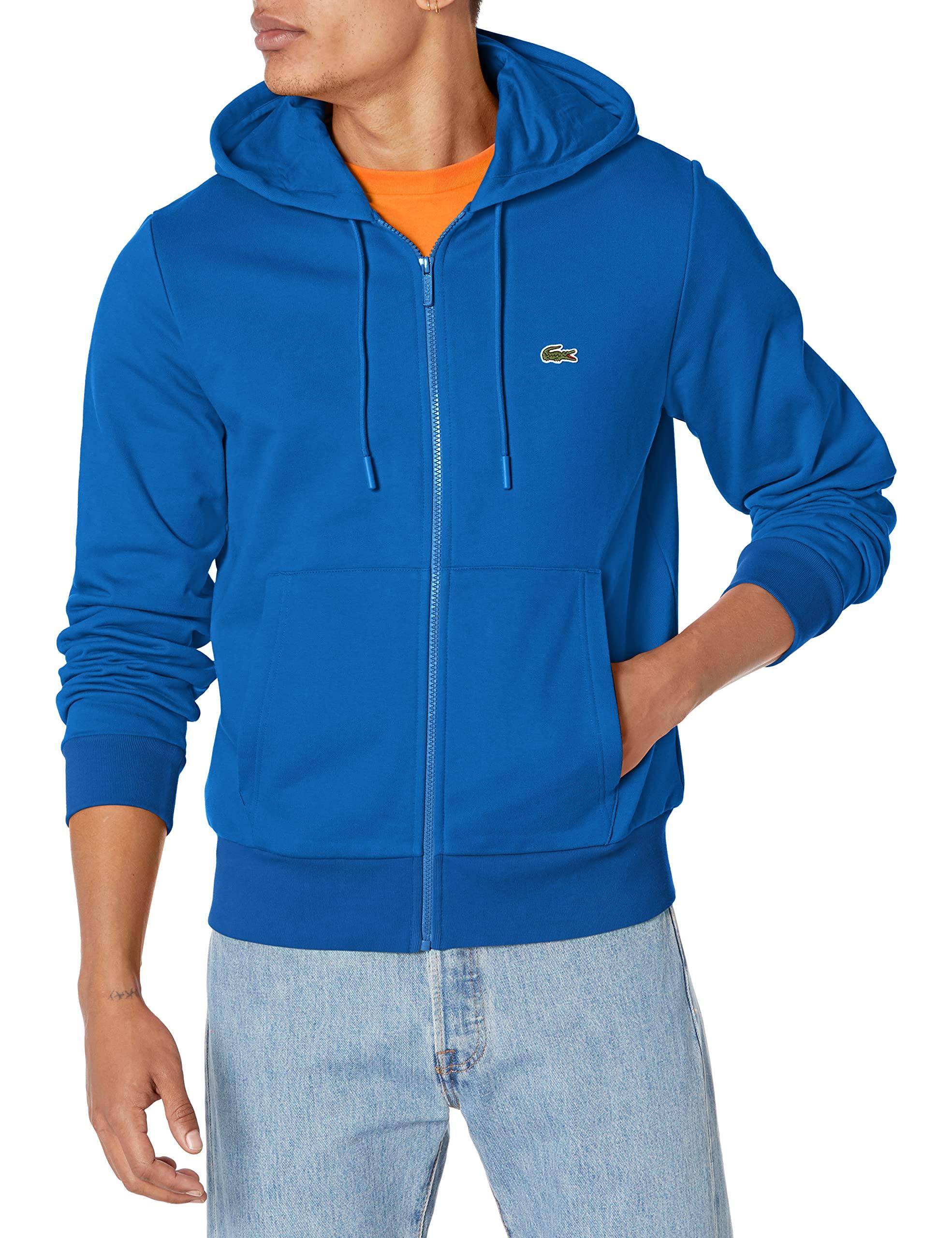 Lacoste Long Sleeve Full Zip Sweater in Blue for Men | Lyst