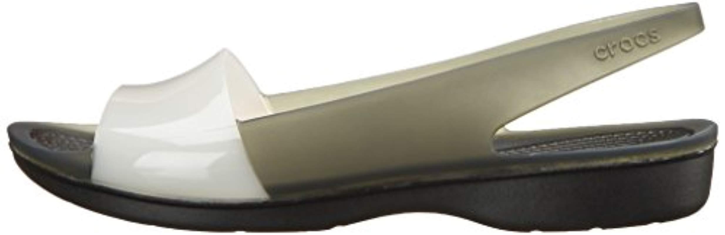 crocs colorblock slingback flat