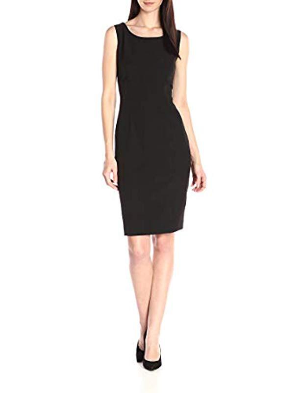 kasper black sheath dress