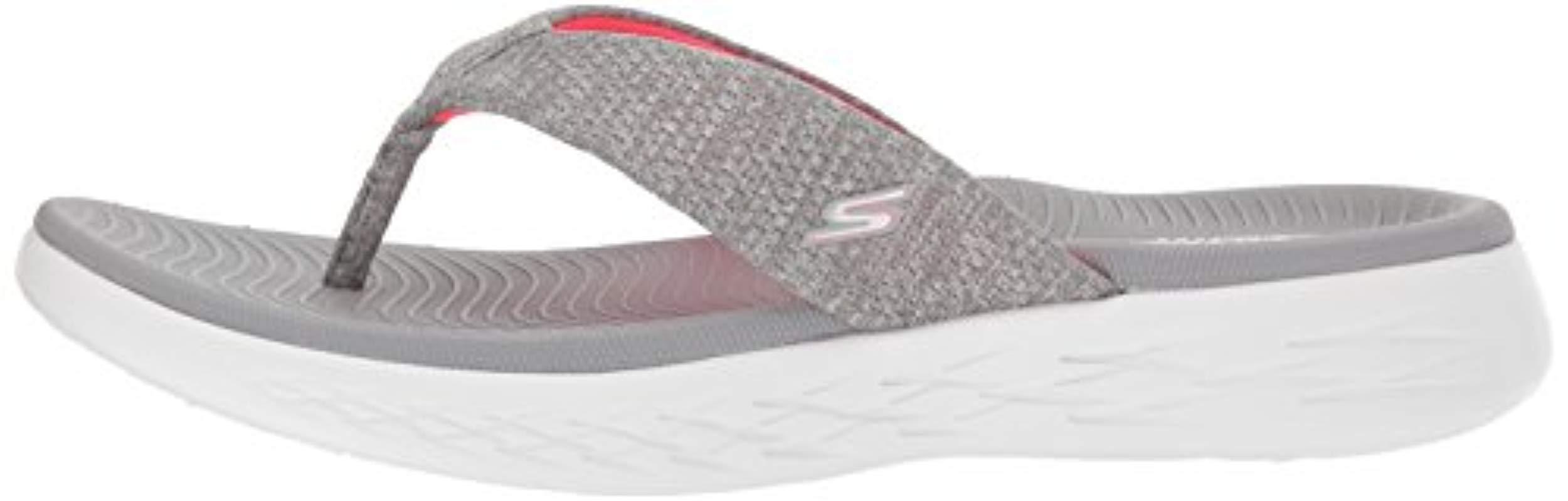 Skechers On-the-go 600-preferred Flip-flop in Gray/Pink (Gray) - Lyst