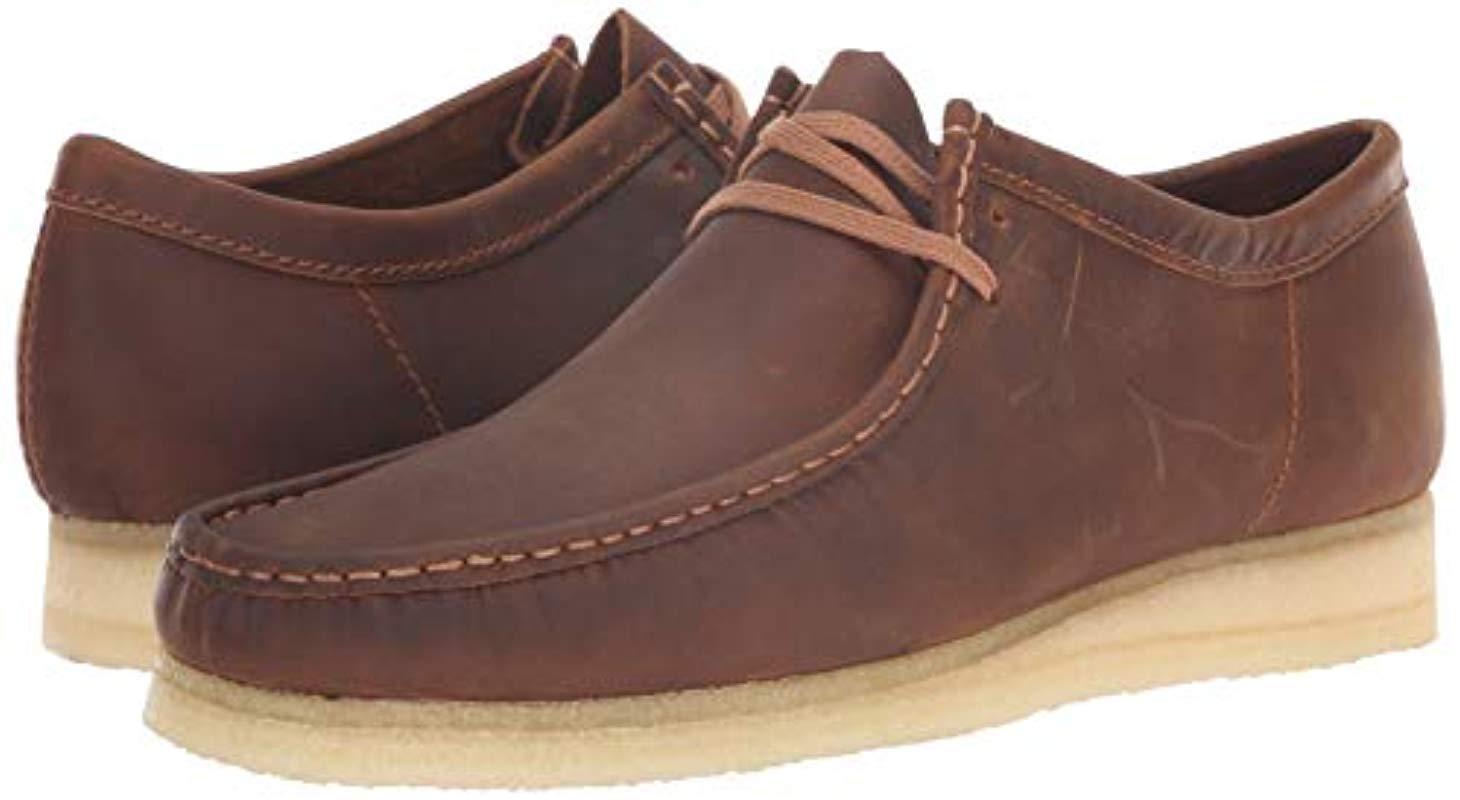 brown leather clarks wallabees