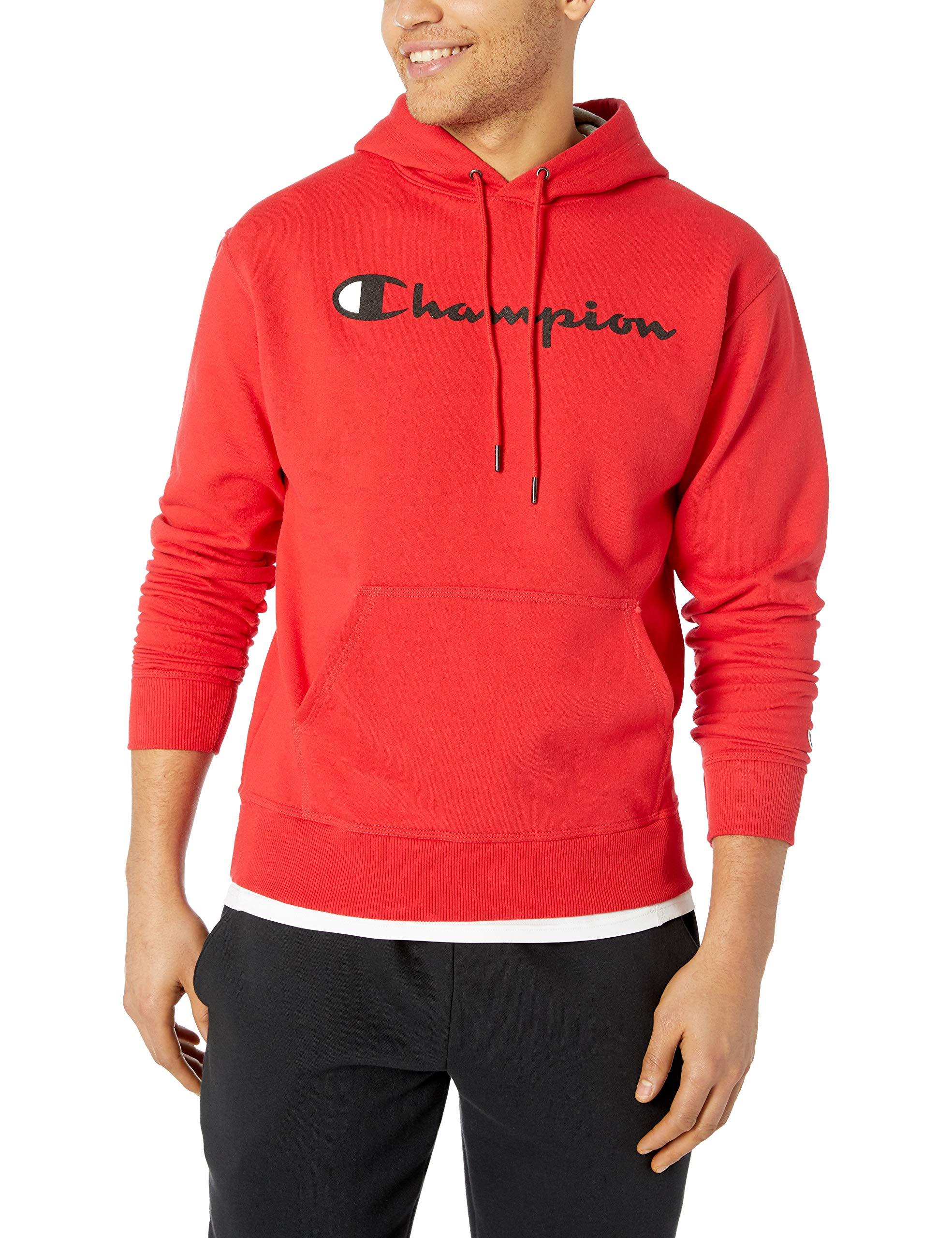Champion Graphic Powerblend Fleece Hoodie in Red for Men - Save 8% - Lyst