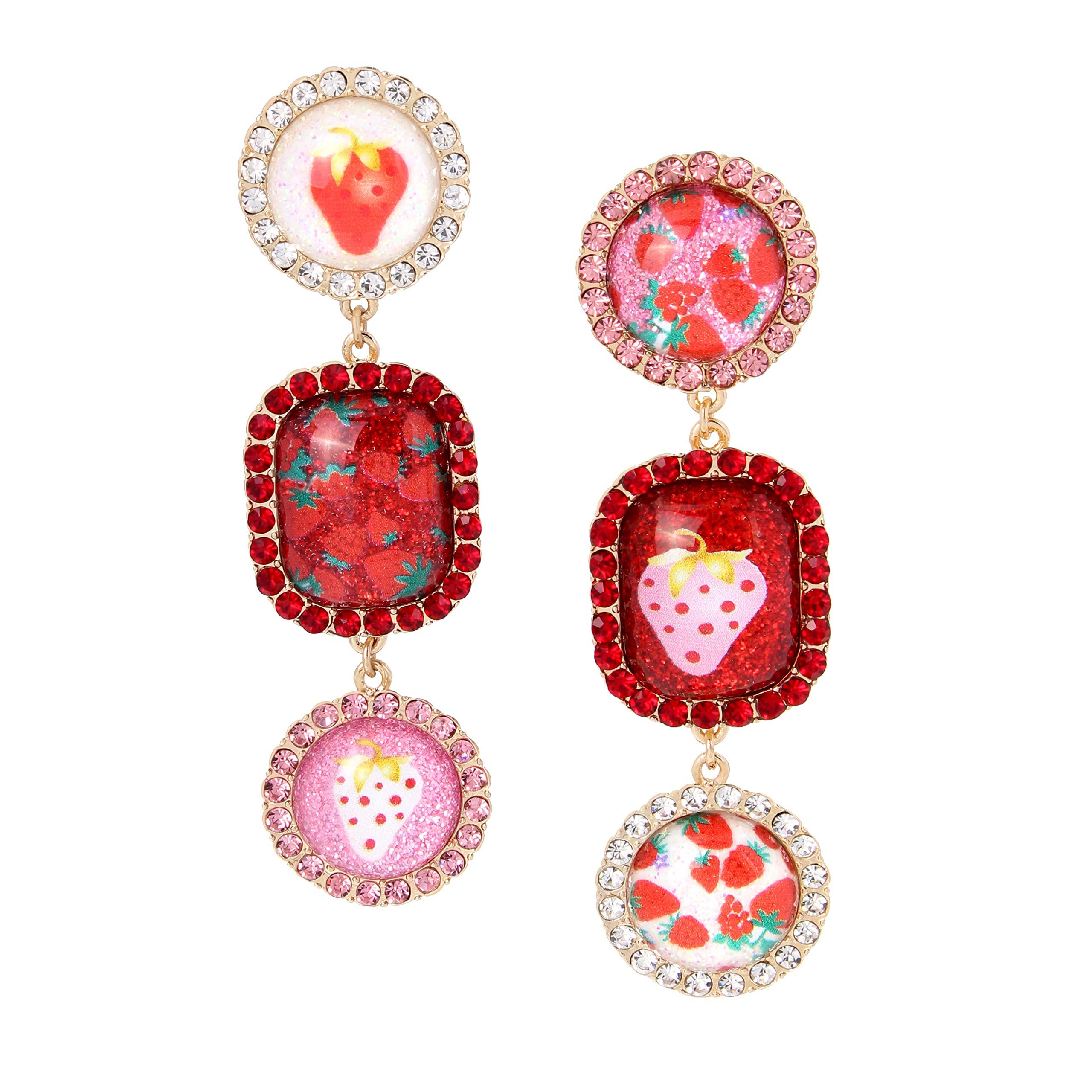  Betsey Johnson Mismatch Bubble Heart Earrings