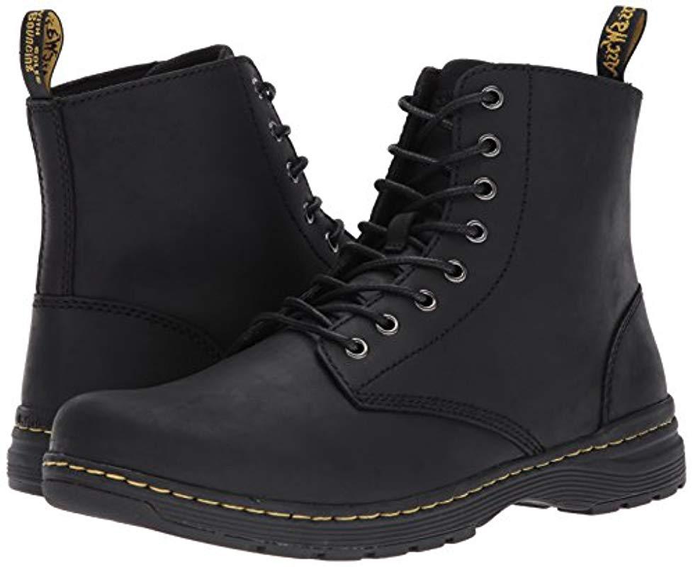 Dr. Martens Leather Monty Black Combat Boot for Men Lyst