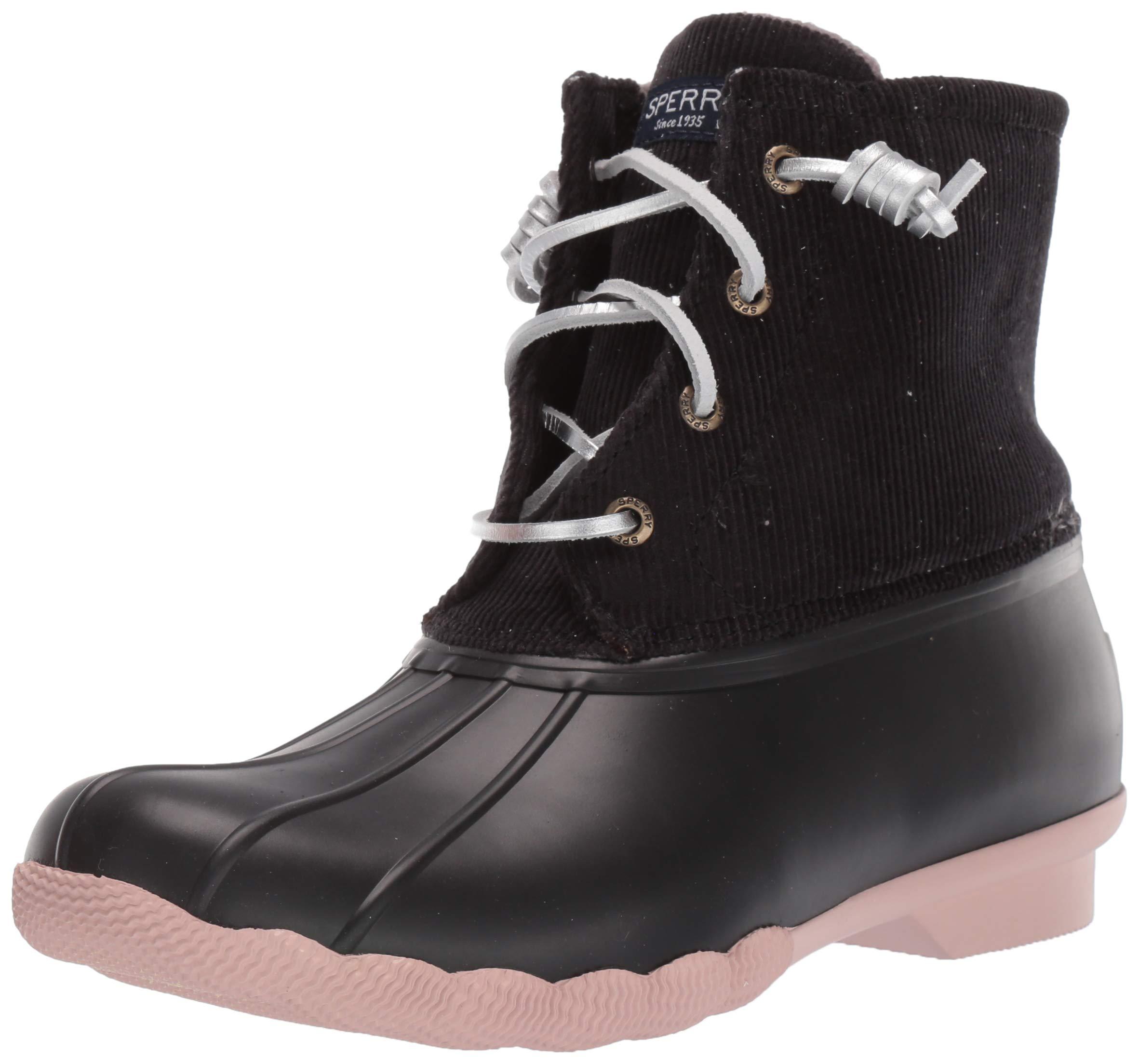 sperry black booties