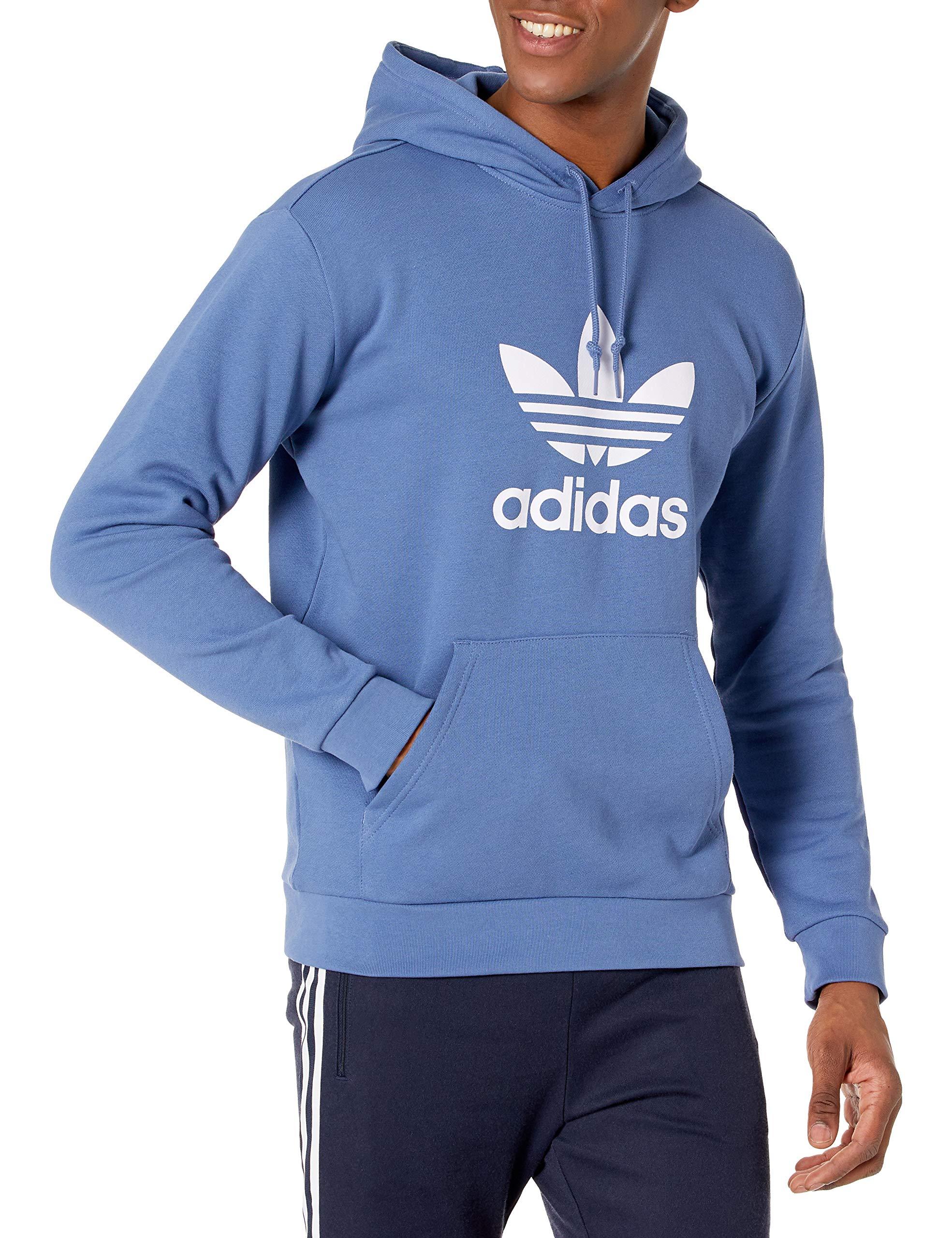 adidas Originals Cotton Trefoil Hoodie in Blue for Men - Save 40% - Lyst