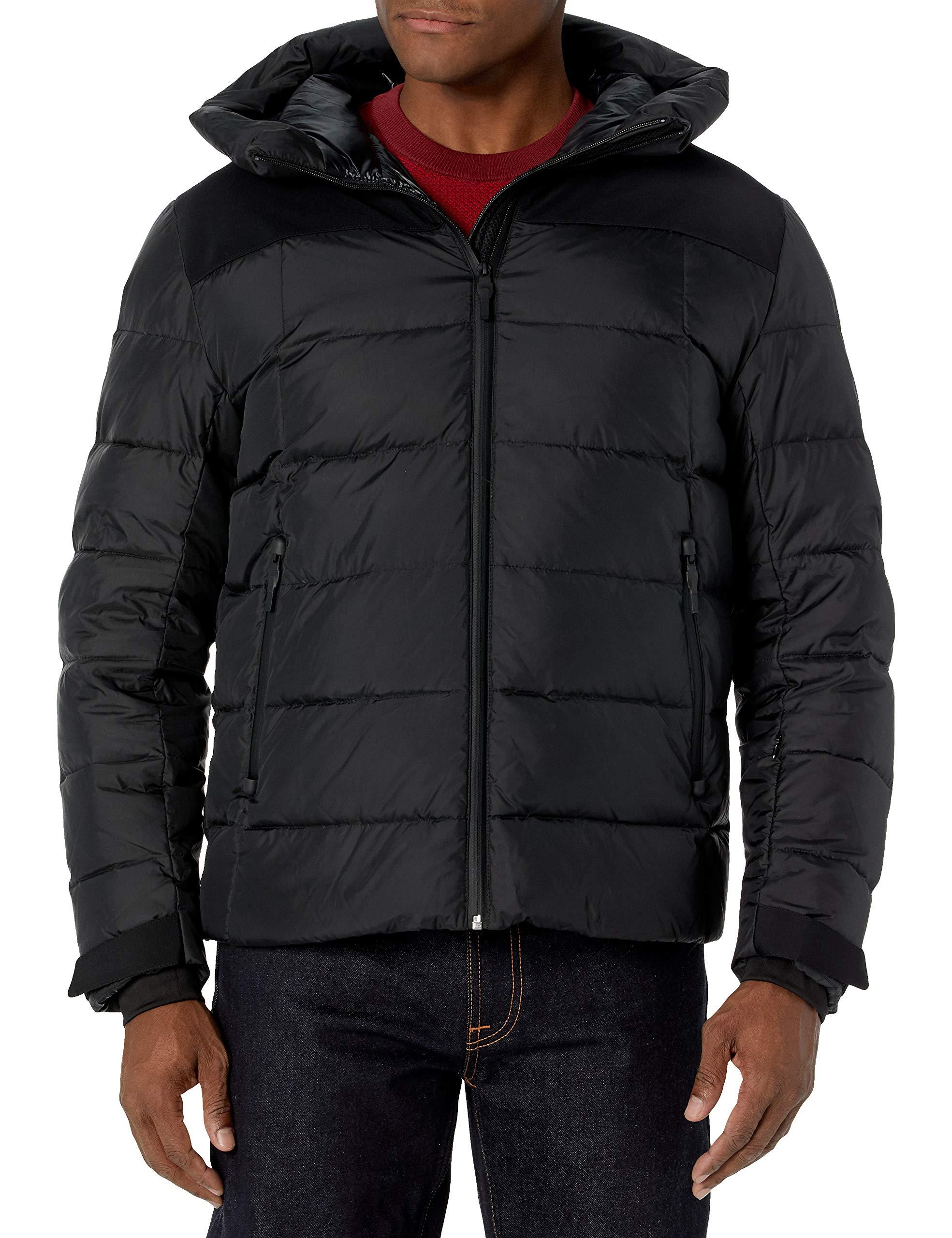 cole haan black puffer coat
