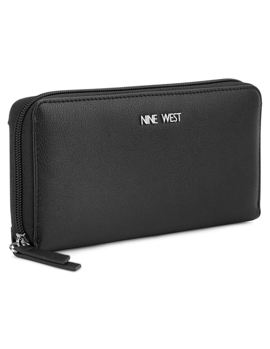 Nine West Norah Slg Large Zip Around in Black Lyst