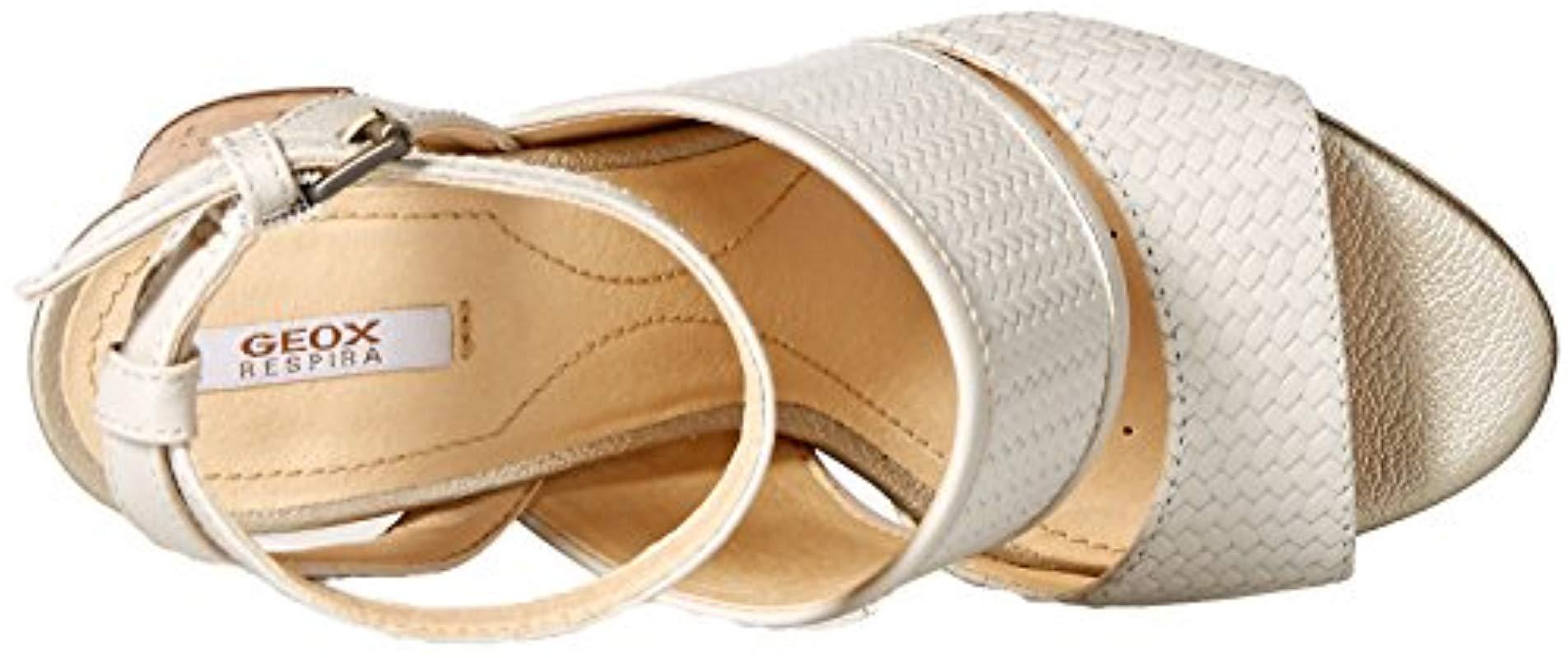 Geox Mauvelle 6 Heeled Sandal, Off Off White, - Save 70% | Lyst