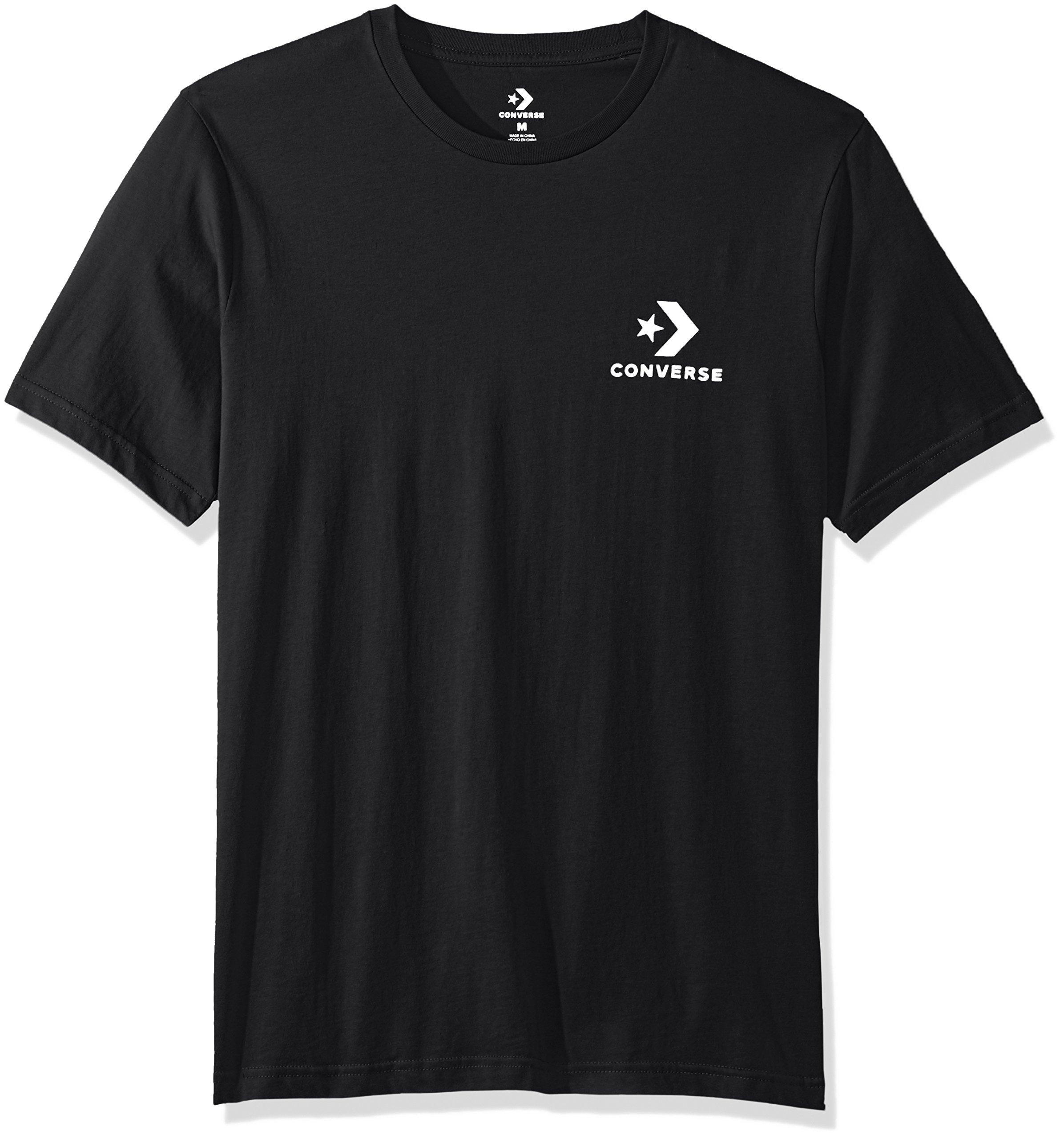 Converse Cotton Left Chest Star Chevron Tee Blk Shirt Men