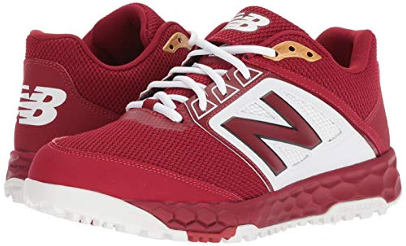 New Balance 3000 V4 Turf Baseball Shoe in Red for Men | Lyst