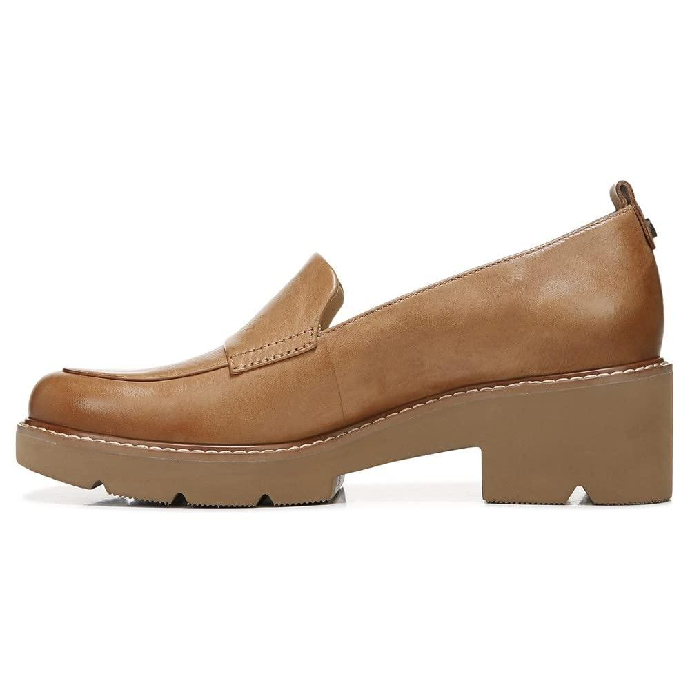 heeled loafers brown