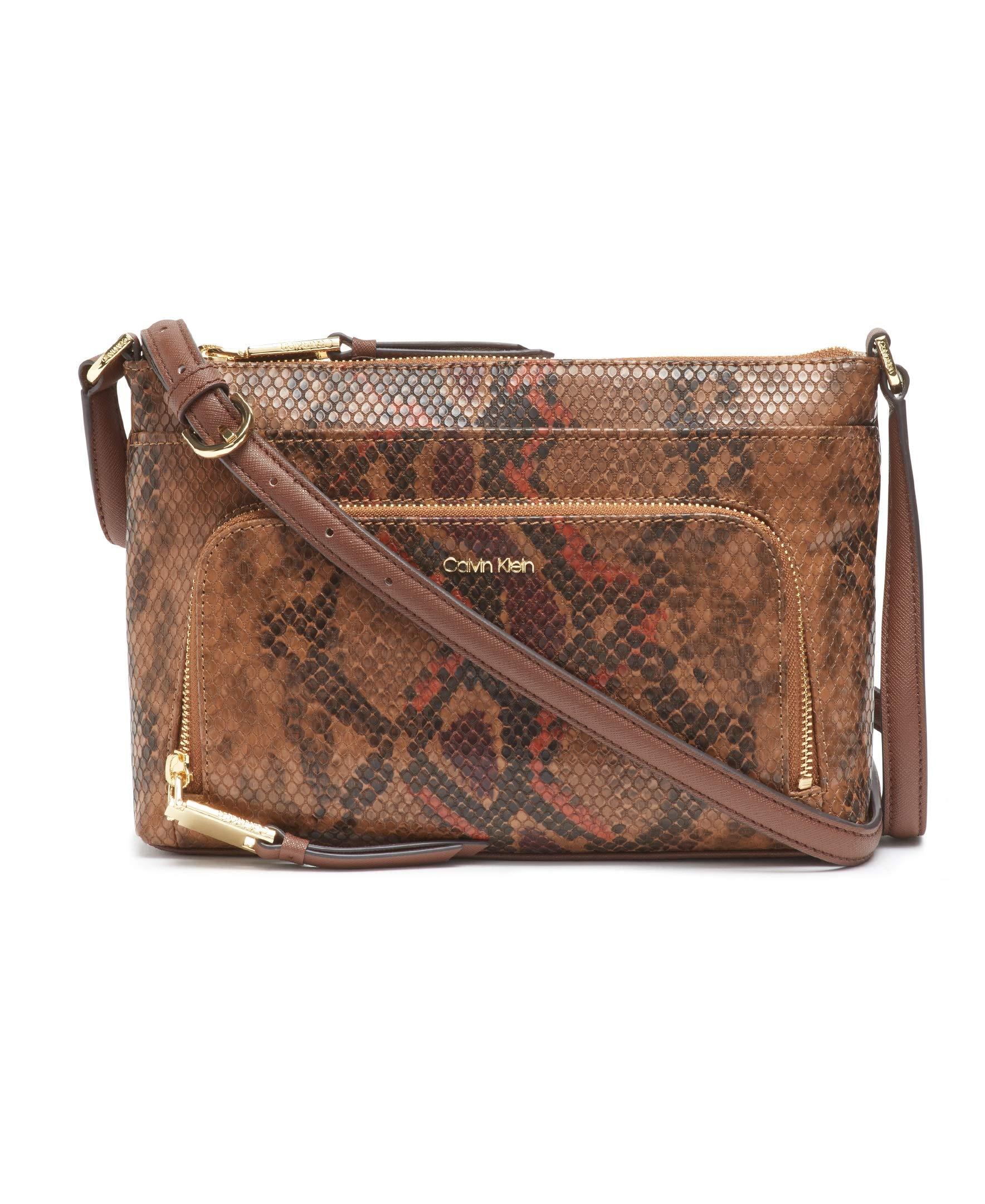 calvin klein lily saffiano leather crossbody