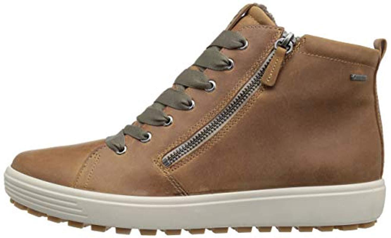 Ecco Leather Soft 7 Tred Gore-tex High Sneaker | Lyst